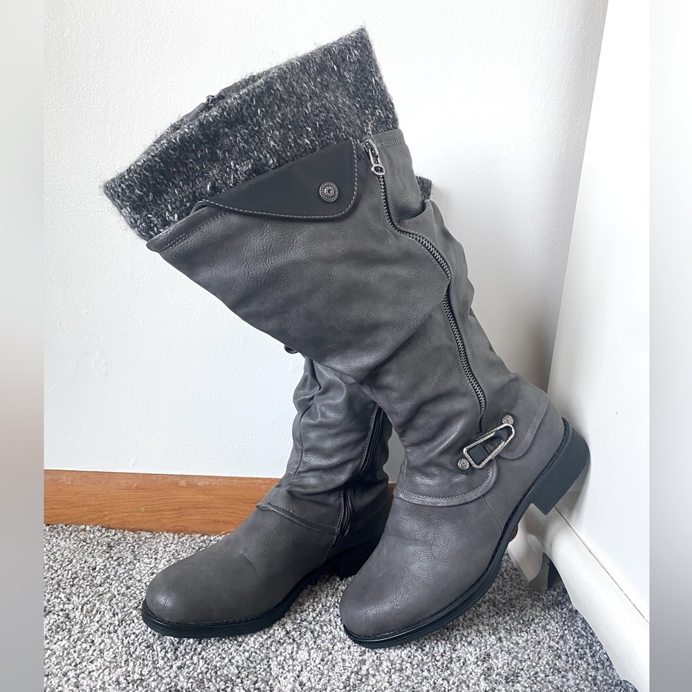 Target. Women's size 11. Gray boots.
